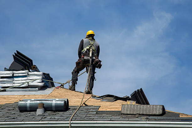 Professional Roof Installation technician working in Linden, IN